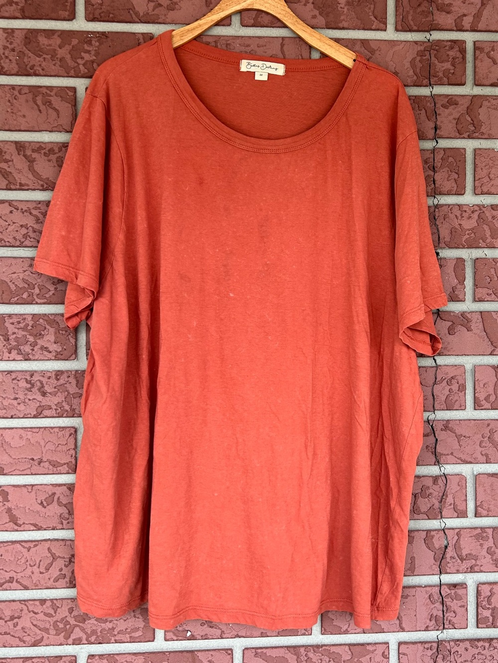 Bella Dahl Short Sleeve Relaxed Tee — Rust